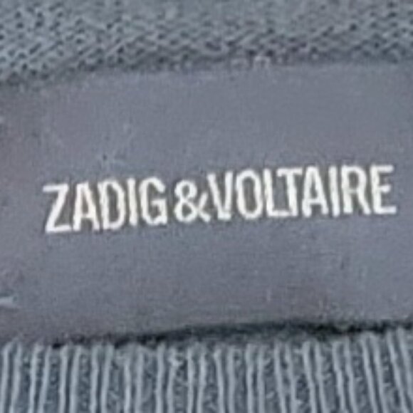 Zadig & Voltaire Med Blue Bolt patch Cashmere Sweater - Picture 4 of 6